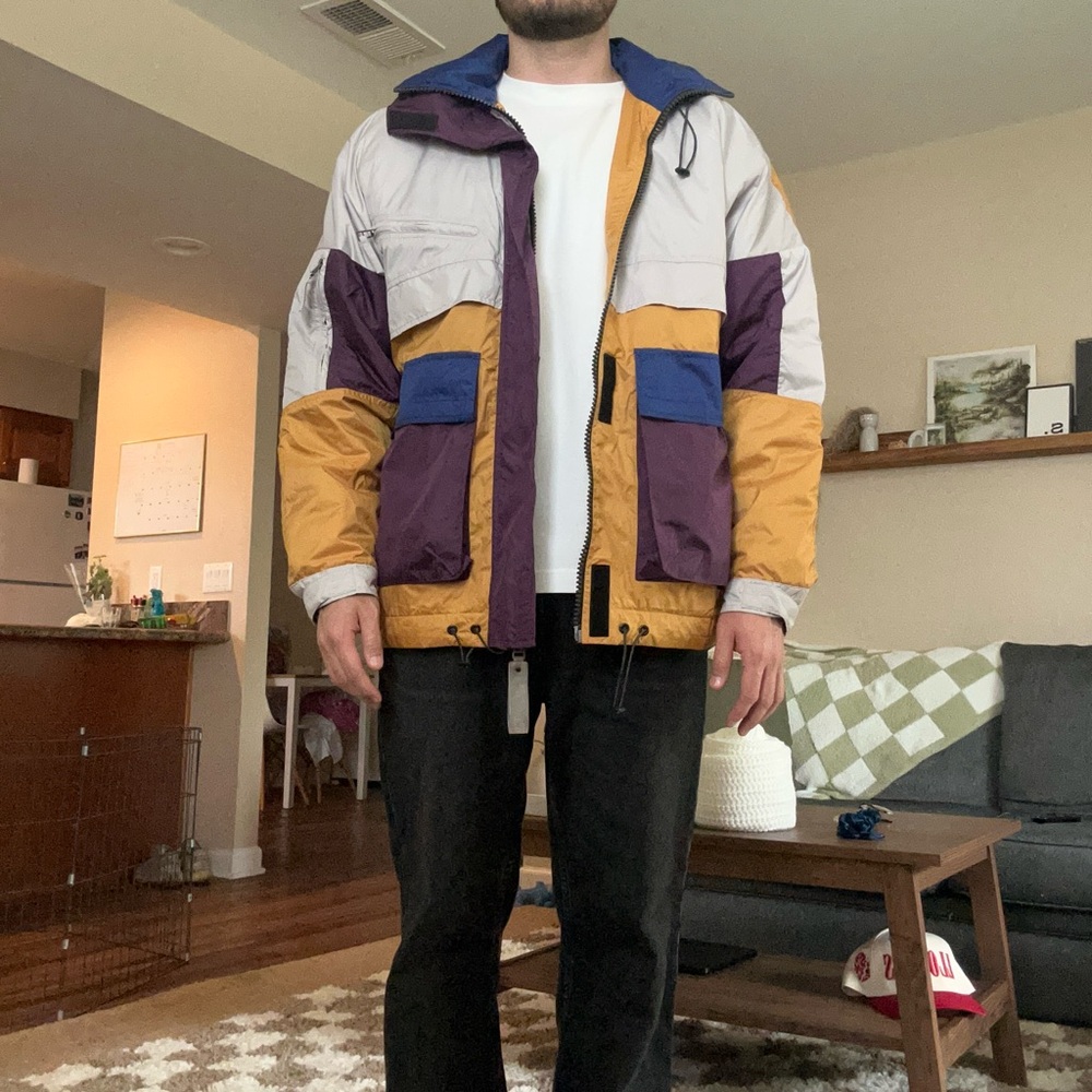 Colorblock Jacket with Pockets